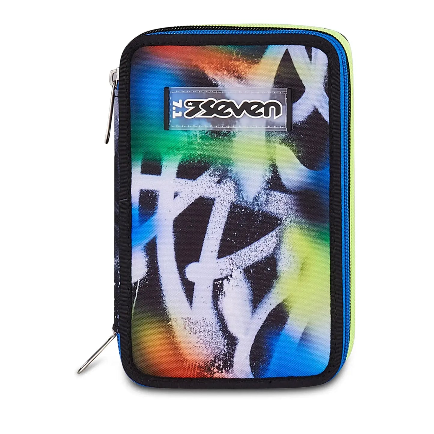 Astuccio 3 Zip Seven Buzzy Note Boy Corredo Completo 45 Pezzi Scuola