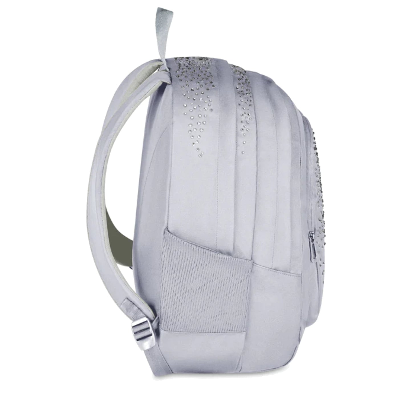 Zaino Seven Tech GLITZYCUTE Bianco Doppio Scomparto Strass 29L Porta PC Scuola