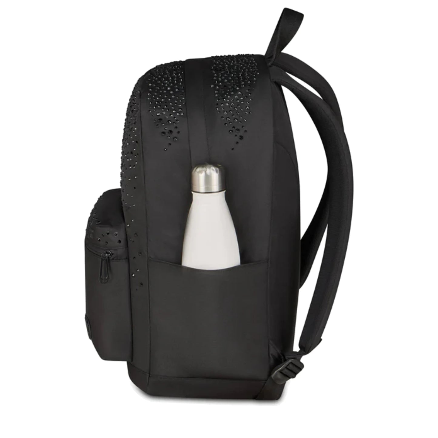 Zaino Seven Round Americano GLITZYCUTE Nero Strass Neri 26L Porta PC Scuola