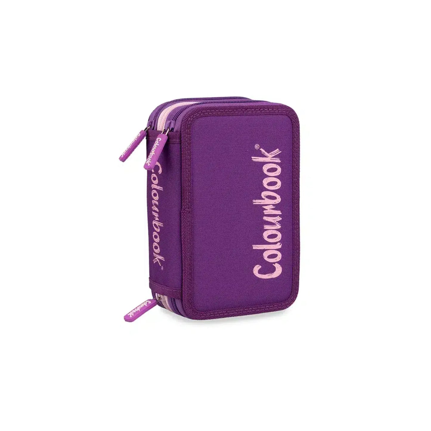 Astuccio 3 Zip Bicolor Colourbook Completo 44 Pezzi | Scuola 3 Scomparti