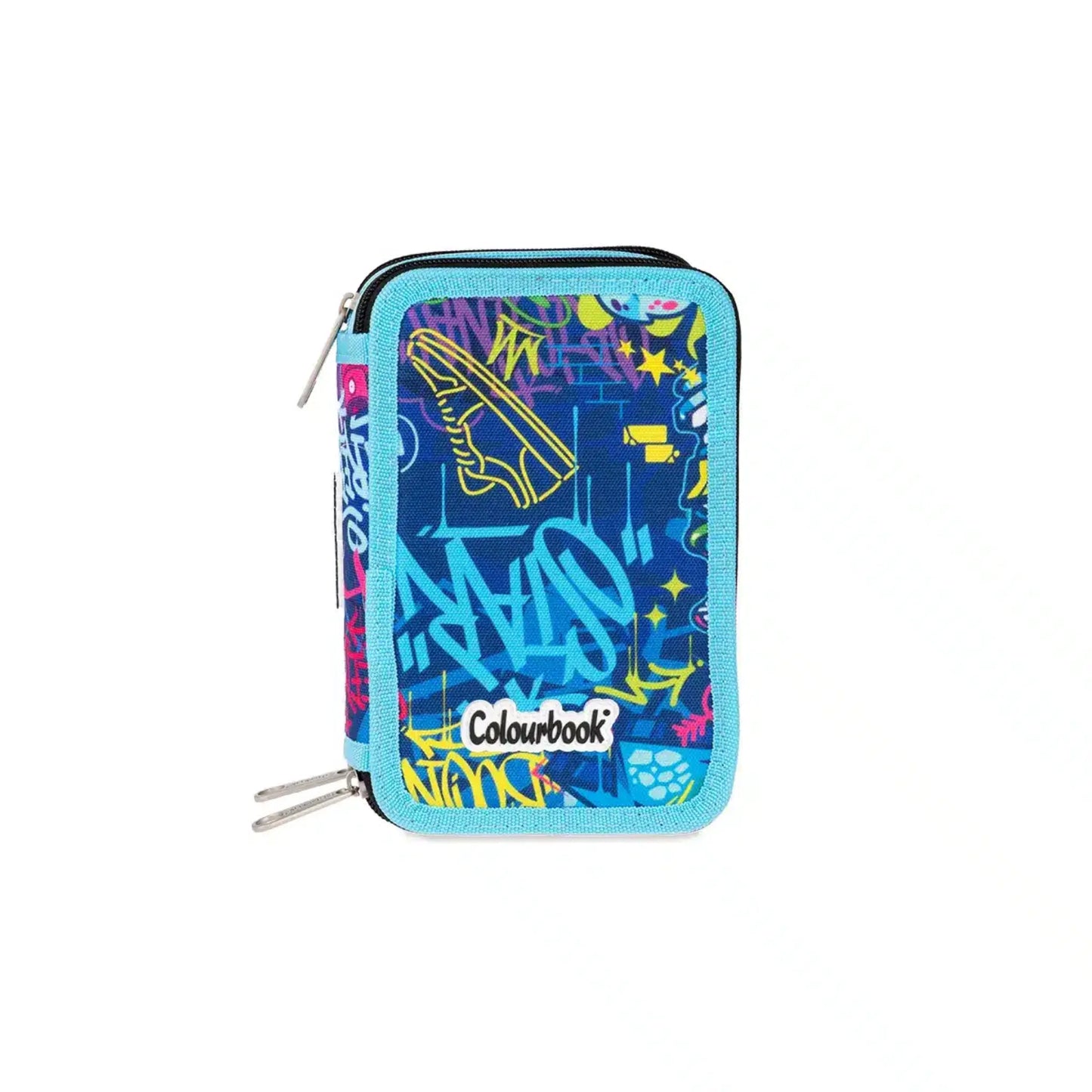 Astuccio 3 Zip Colourbook Urban Wave Completo con Accessori Scuola Urban Pop Street Vivid Back to School