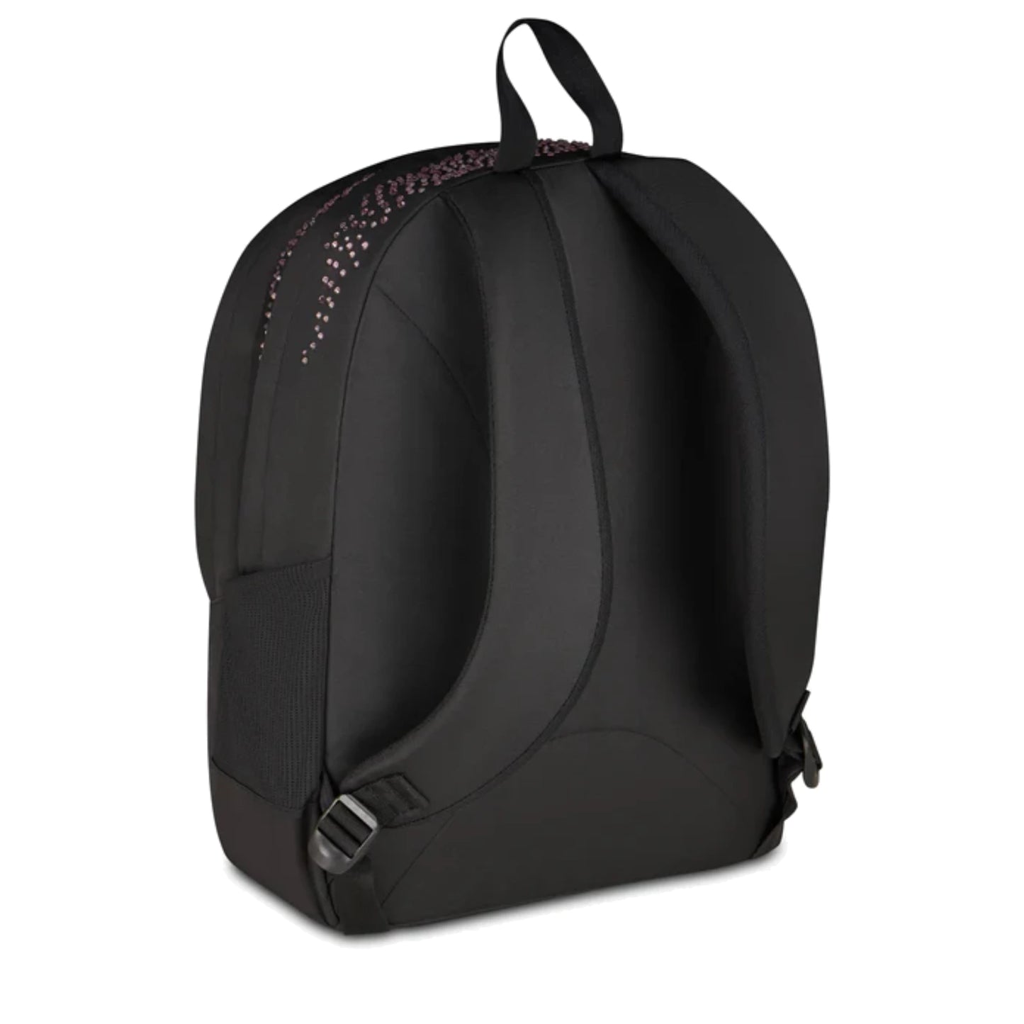 Zaino Seven Tech GLITZYCUTE Nero Strass Rosa Doppio Scomparto 29L Scuola