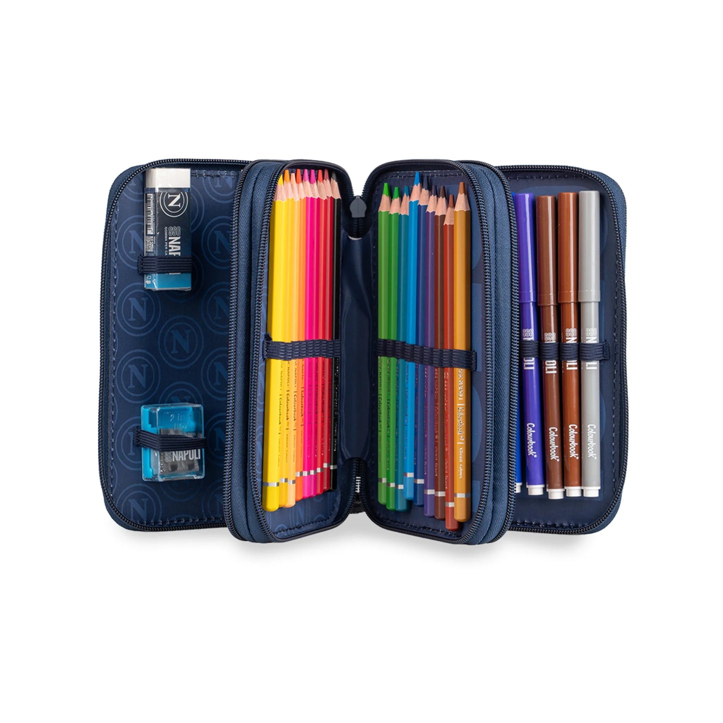 Astuccio 3 Zip SSC Napoli Completo - Nuovo Modello 2026/2027 Colourbook Ufficiale