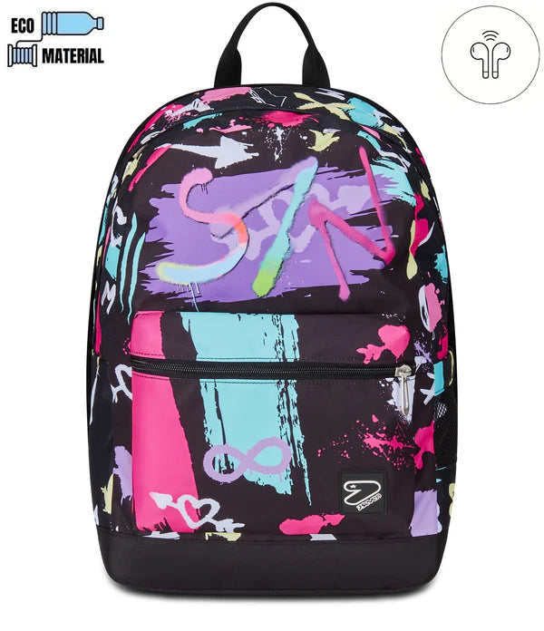 ZAINO Seven® REVERSIBILE NEW CON EARPHONES WIRELESS - THE DOUBLE GRAFFITILOAD