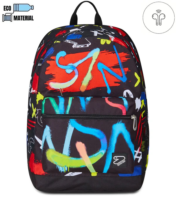 ZAINO Seven® REVERSIBILE NEW CON EARPHONES WIRELESS - THE DOUBLE GRAFFITILOAD