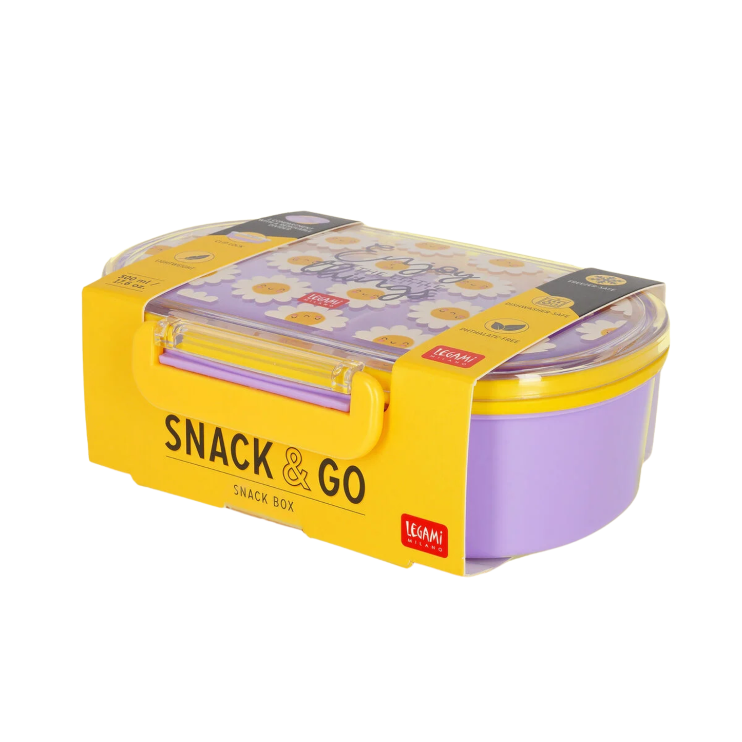 Contenitore Porta Merenda Legami Snack & Go Space Explorer 500ml con Divisorio Rimovibile Clip Phthalate Free | Back to School 2026