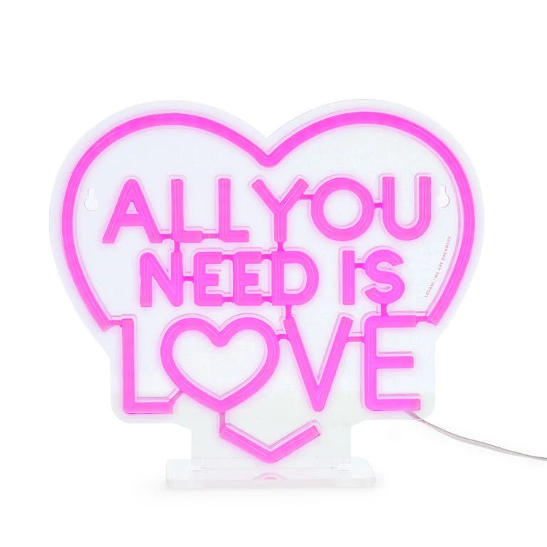 Lampada Led Effetto Neon - All You Need is Love - It's a Sign - Legami