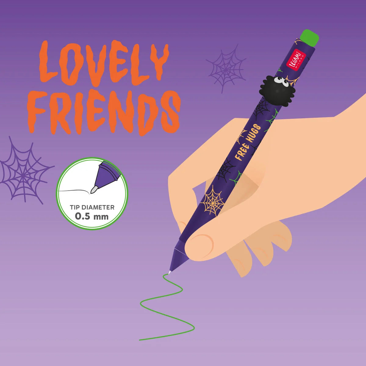 Penna Gel con Animaletto Decorativo Unicorn "Free Hugs" - Lovely Friends - Legami