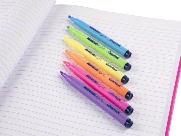 Taschetta 6 evidenziatori fluo Thin Light - COLOURBOOK