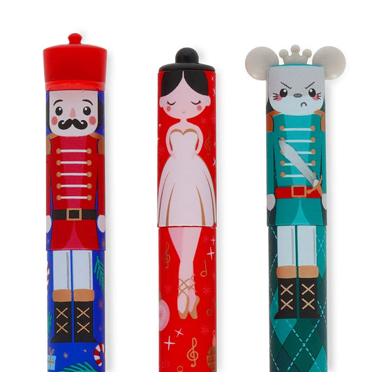 Set di 3 Penne Gel Cancellabili - The Nutcracker - Erasable Pen - Legami Natale