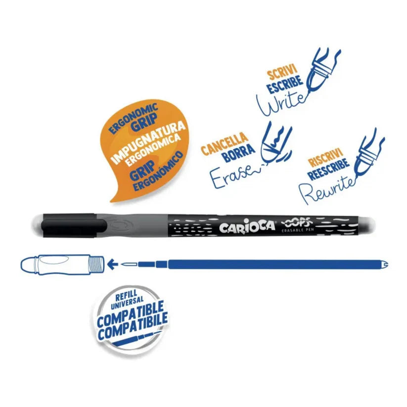 Penna Cancellina CARIOCA OOPS con tappo