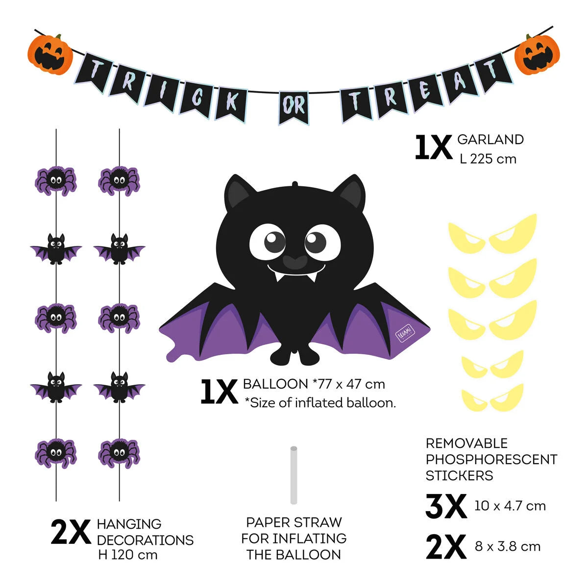 Set Decorazione Porta Halloween - Trick Or  - Legami