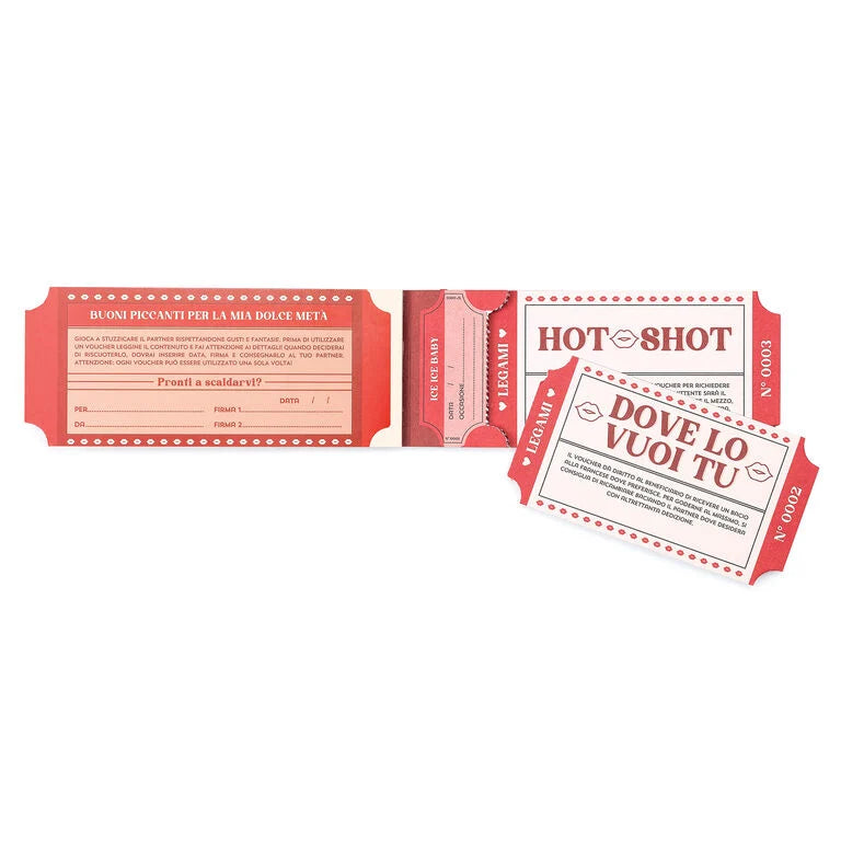 Blocchetto da 24 Voucher Piccanti - Italiano - Gift Vouchers - Legami