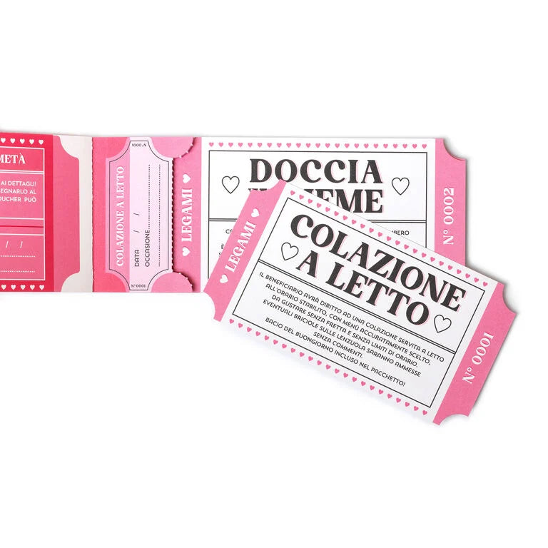 Blocchetto da 24 Voucher Romantici - Italiano - Gift Vouchers - Legami