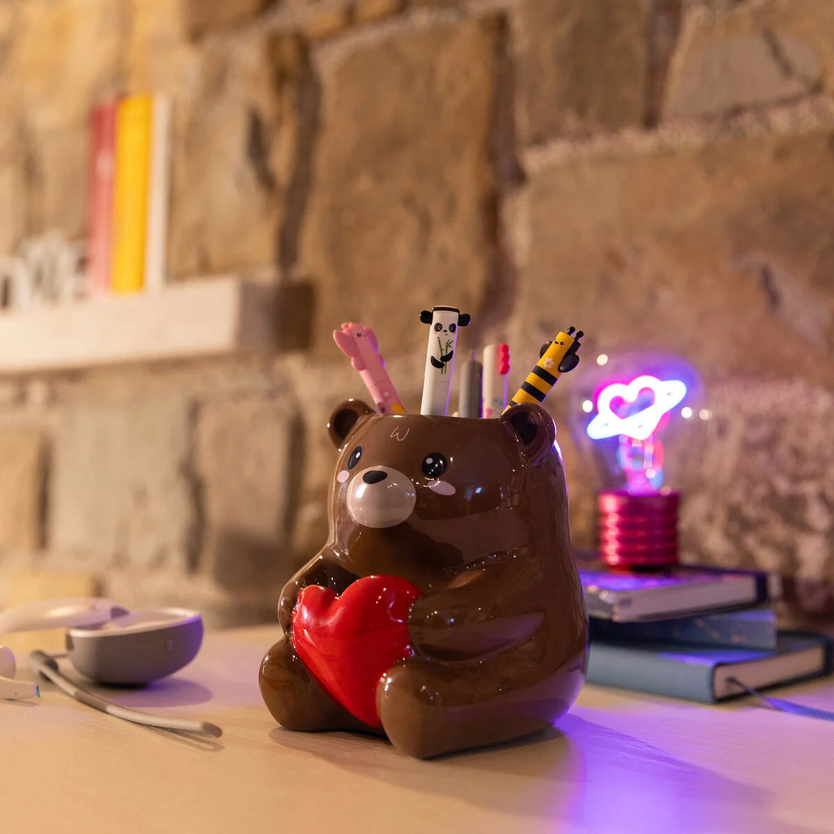 Portapenne in Ceramica - Teddy Bear - Desk Friends - Legami