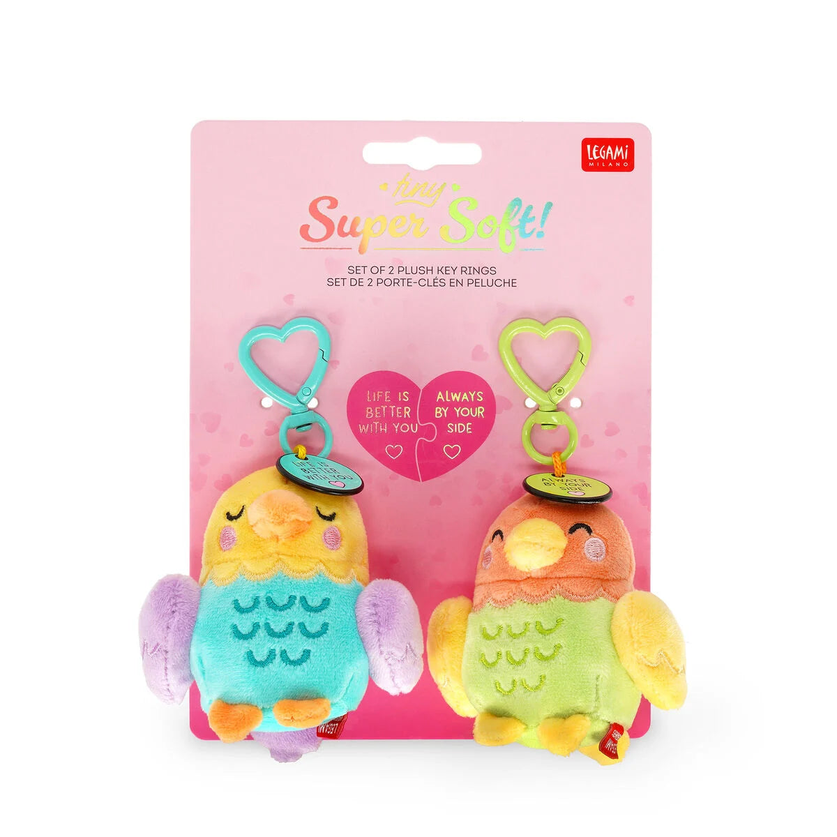 2 Portachiavi con Peluche - Super Soft! - Tiny - Legami