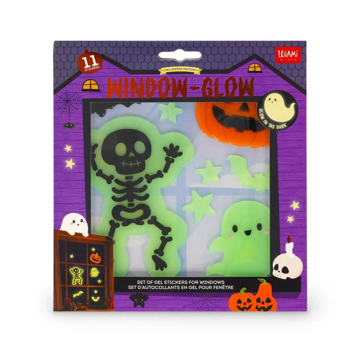 Set 11 Adesivi Gel Halloween per Finestre Legami – Windo-Glow