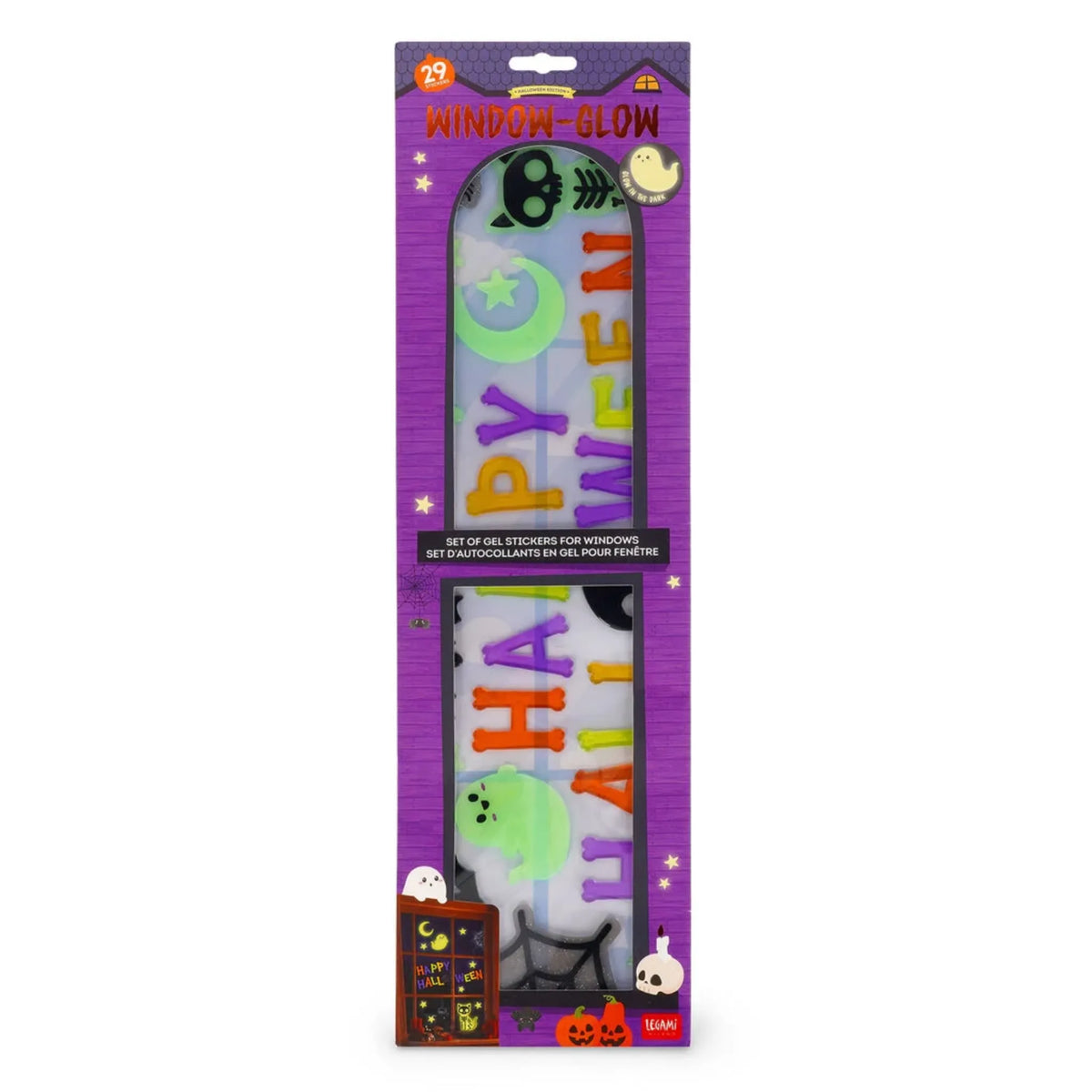 Set 29 Adesivi Gel Halloween per Finestre Legami – Windo-Glow
