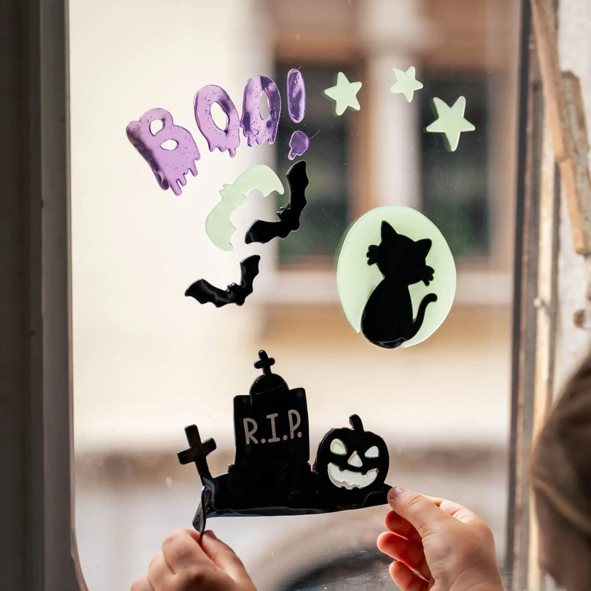 Set Adesivi Gel per Finestre Halloween Windo-Glow Legami – 13 Pezzi