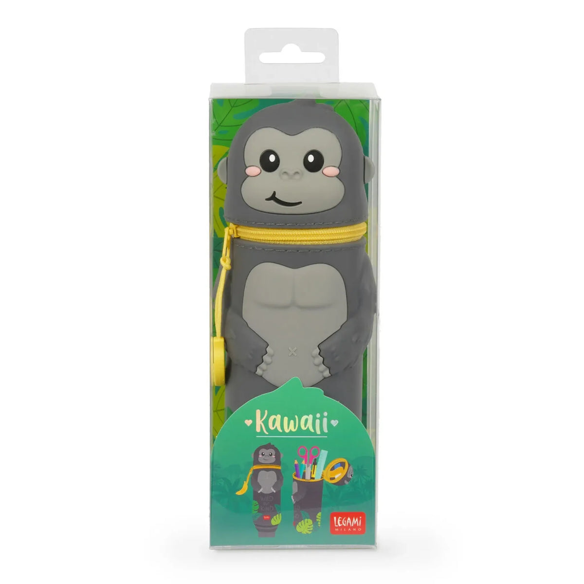 Astuccio 2-in-1 Gorilla Legami Kawaii in Silicone – Wild but Kind