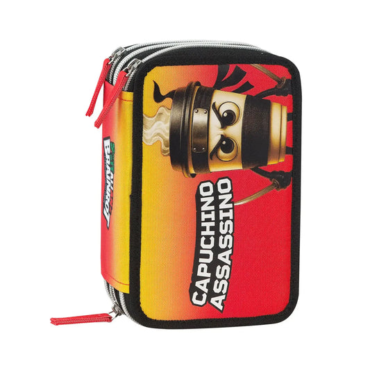 Cappuccino Assassin Brainrot 3-Zip Pencil Case | Official Skifidol Complete School Set