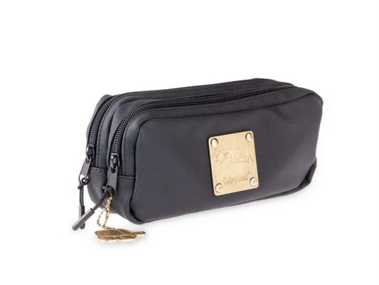 Astuccio due scomparti Black Rubber Geolier