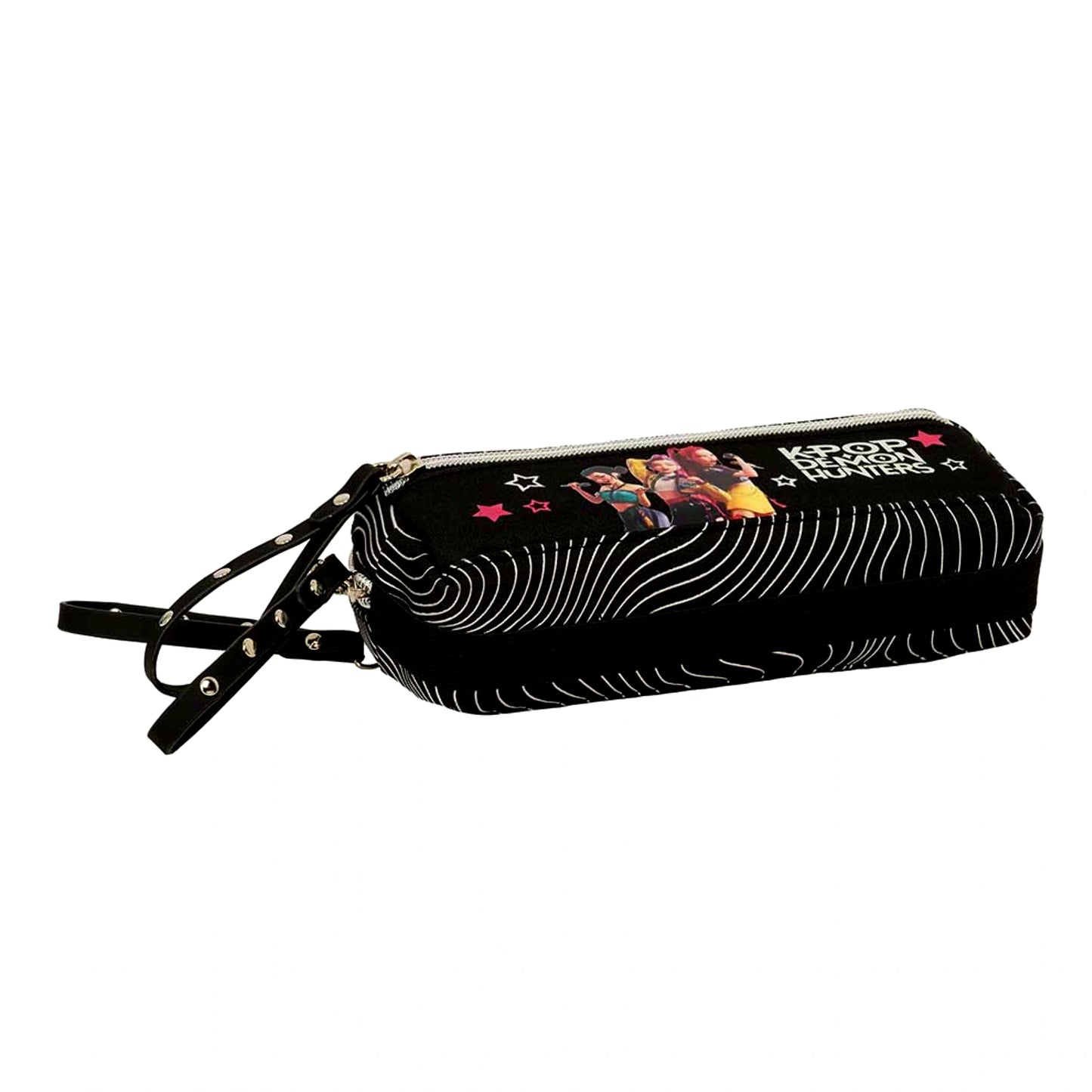 Astuccio Triplo K-Pop Demon Hunters Energy Huntrix con Elastico Aggancio Quaderno 3 Scomparti Safta
