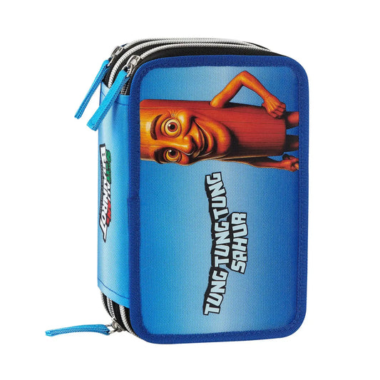 Tung Tung Tung Sahur Brainrot 3-Zip Pencil Case | Official Skifidol Complete School Set