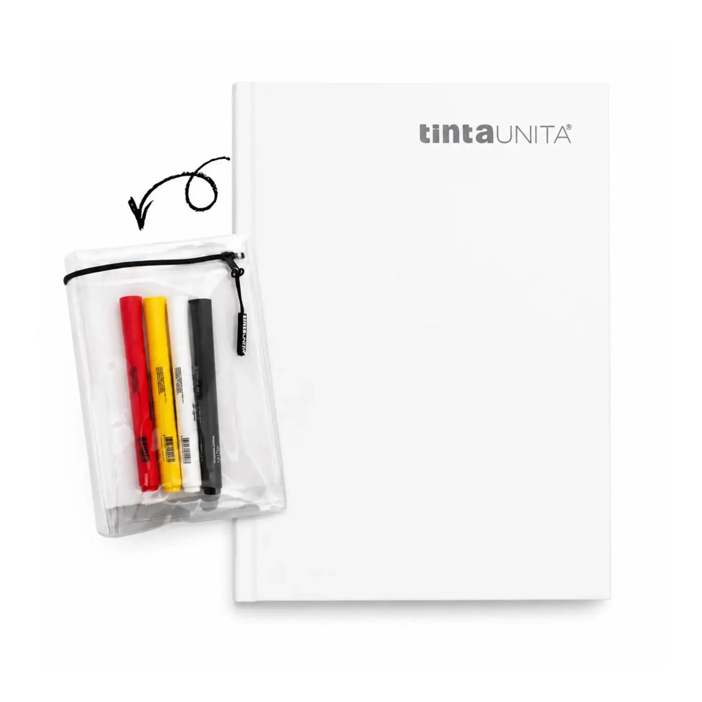 Diario Tinta Unita Plain 12 Mesi 2026-27 con Cover e Kit Penne | 5 Colori