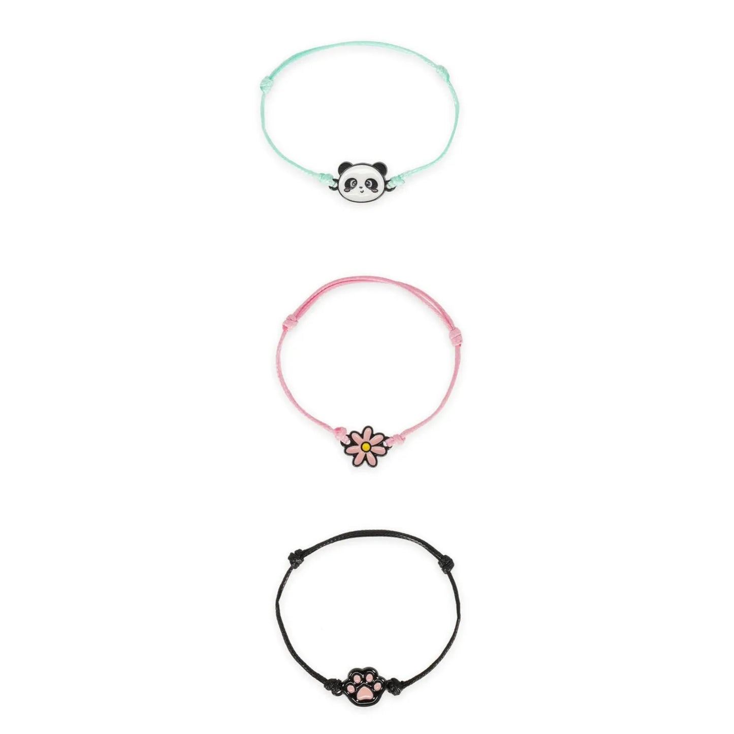 Braccialetti Legami Panda Set 3 Bracciali Better Together Regolabili Amicizia