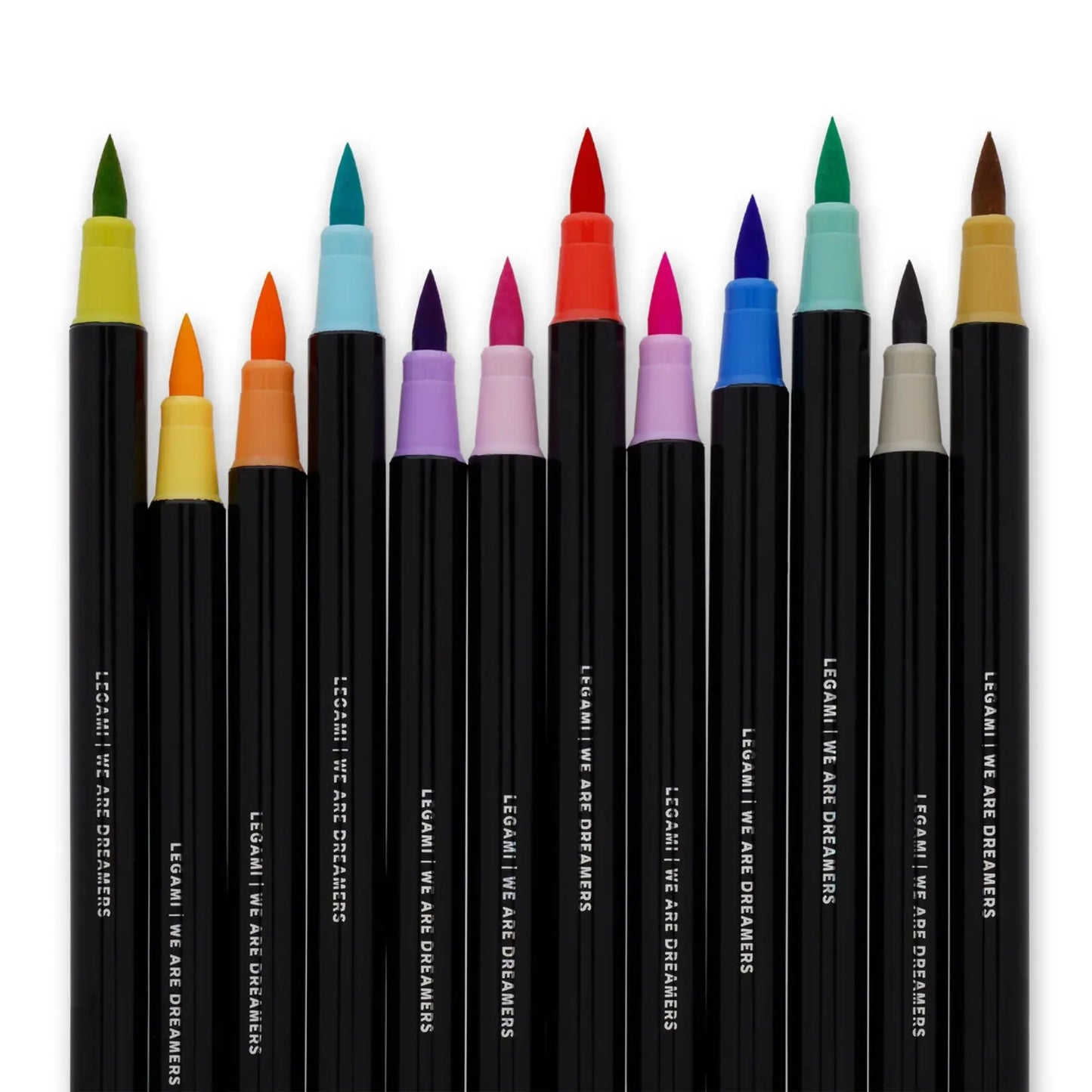 Set 12 Brush Markers Legami Bright | Pennarelli Punta Pennello Lettering e Acquarello