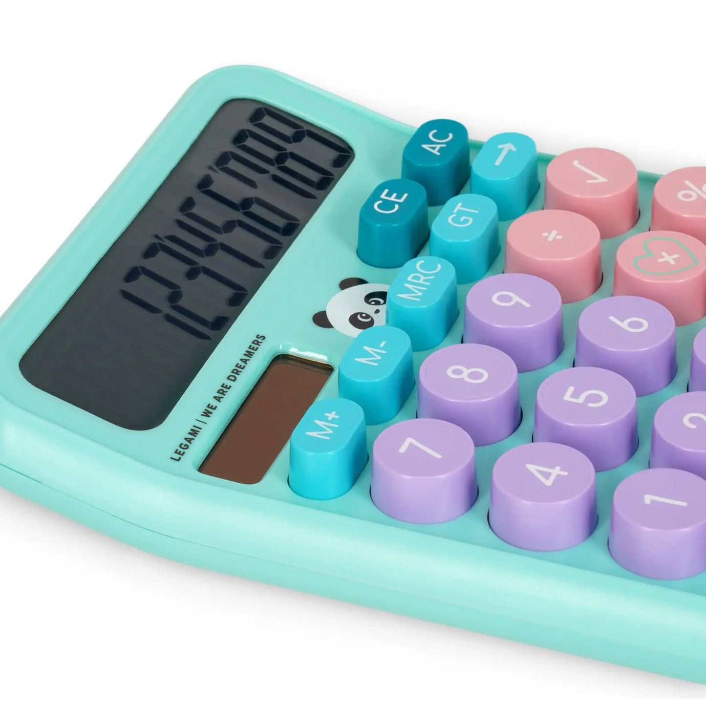 Calcolatrice Panda Legami Calcoolator | Calcolatrice da Tavolo Kawaii Solare 12 Cifre