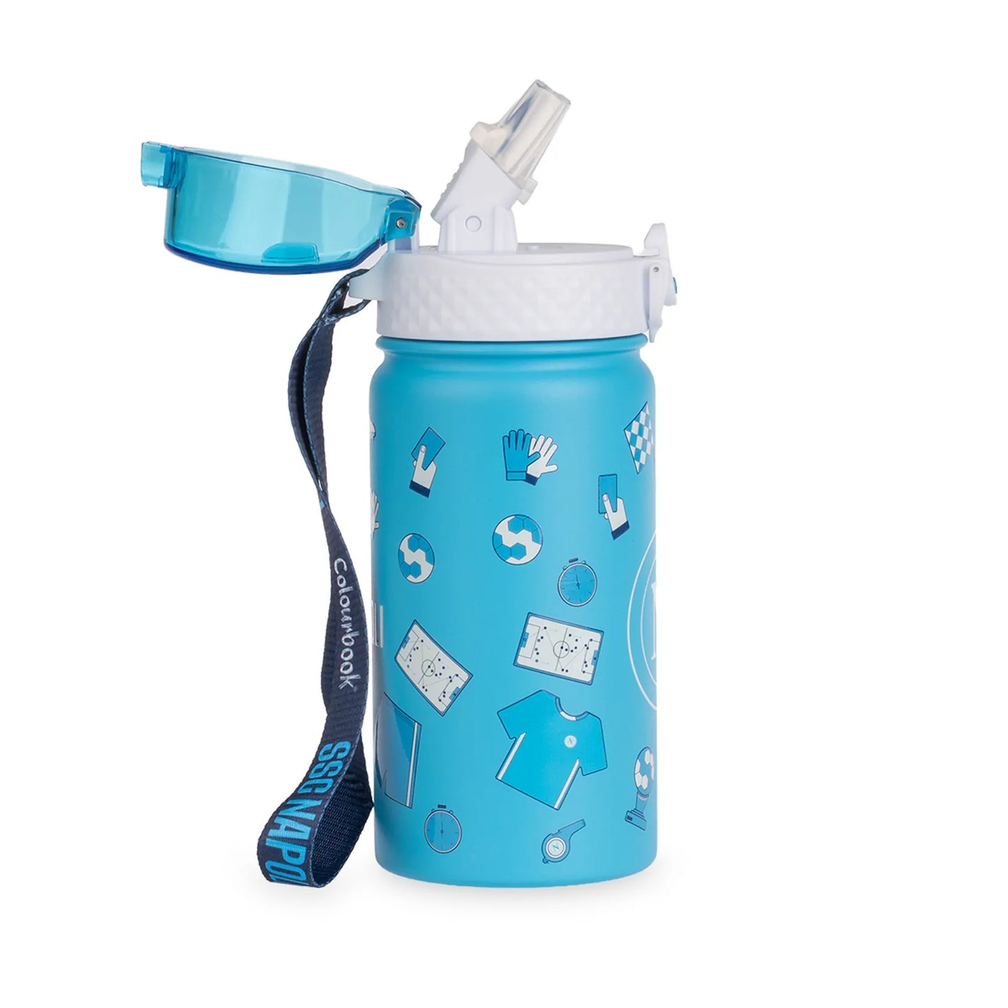 Borraccia Termica Bambini SSC Napoli Kids 400ml con Cannuccia Antigoccia