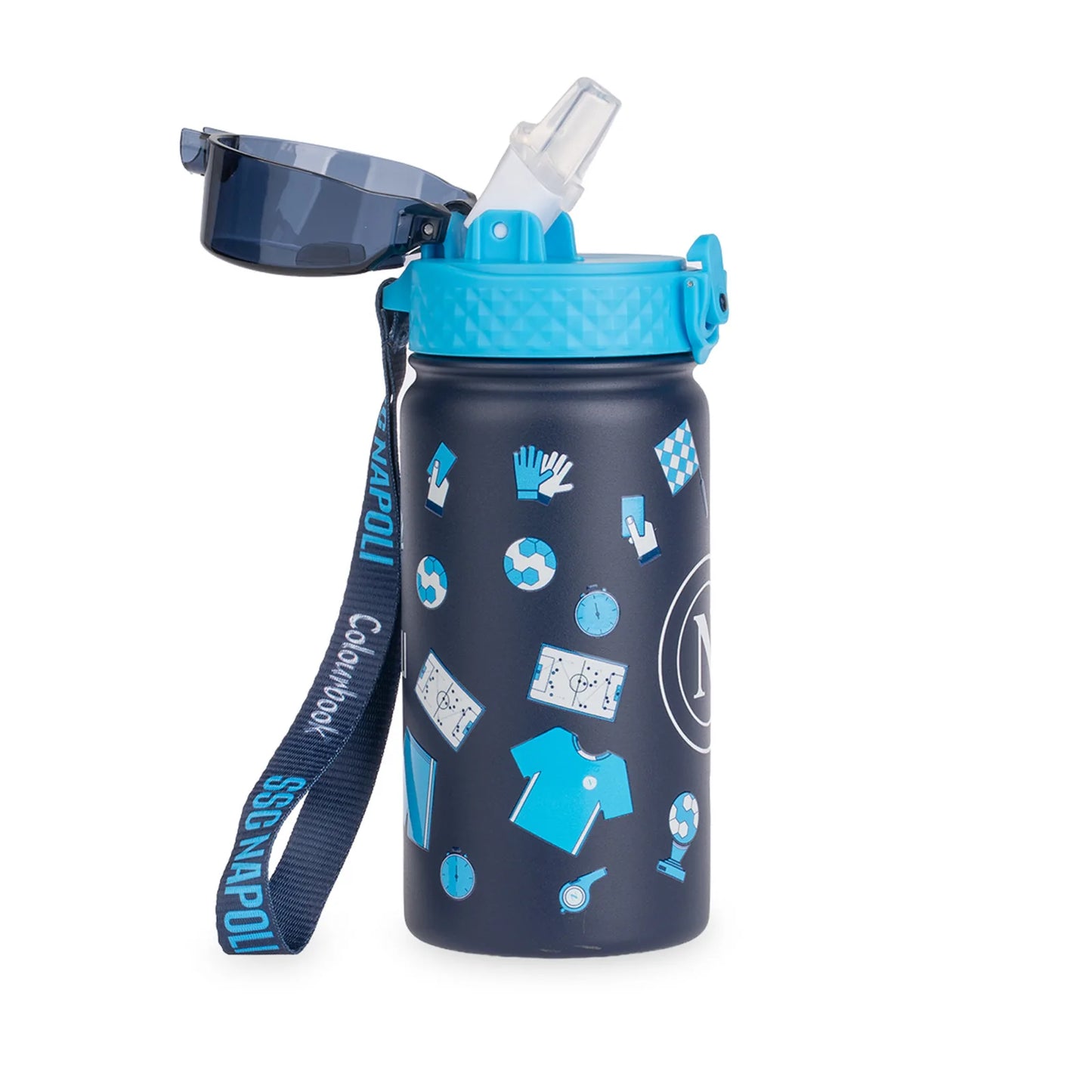 Borraccia Termica Bambini SSC Napoli Kids 400ml con Cannuccia Antigoccia