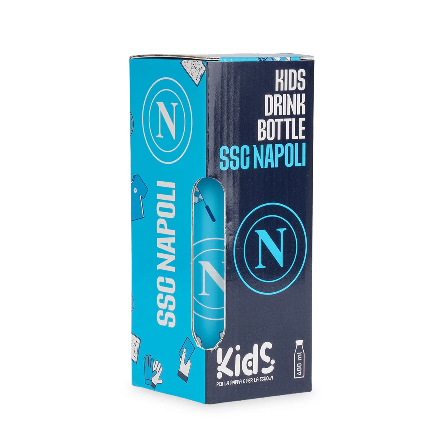 Borraccia Termica Bambini SSC Napoli Kids 400ml con Cannuccia Antigoccia