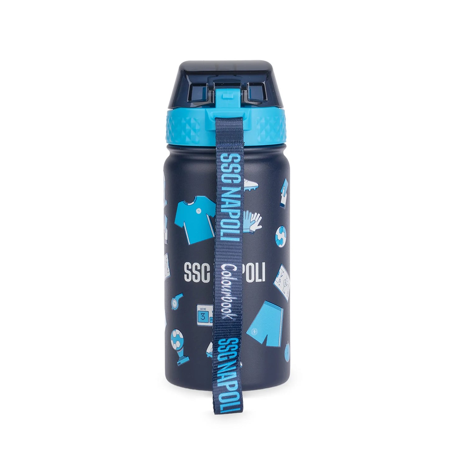 Borraccia Termica Bambini SSC Napoli Kids 400ml con Cannuccia Antigoccia