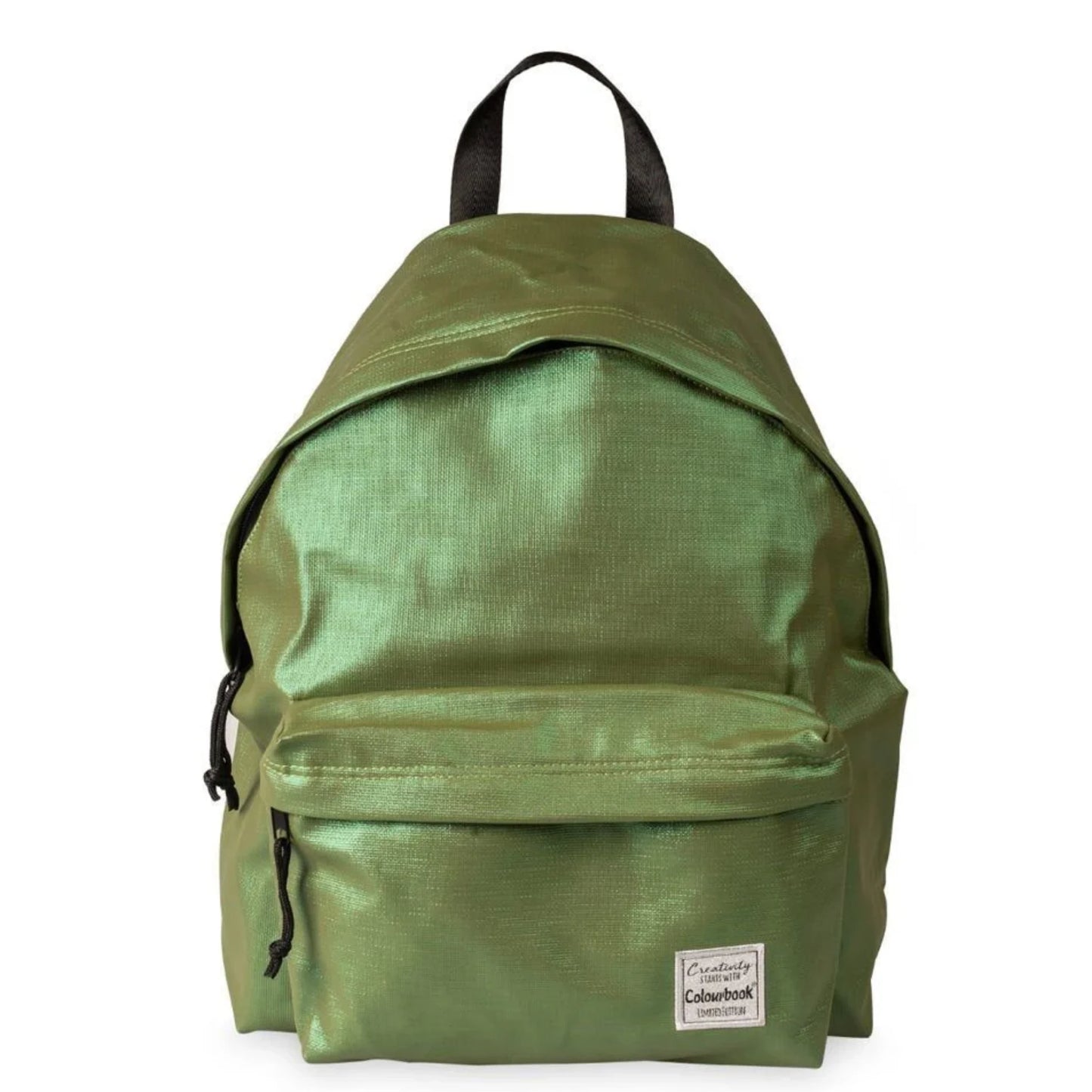 Zaino Shine Colourbook Verde Forest — Tessuto Metallizzato 2 Zip
