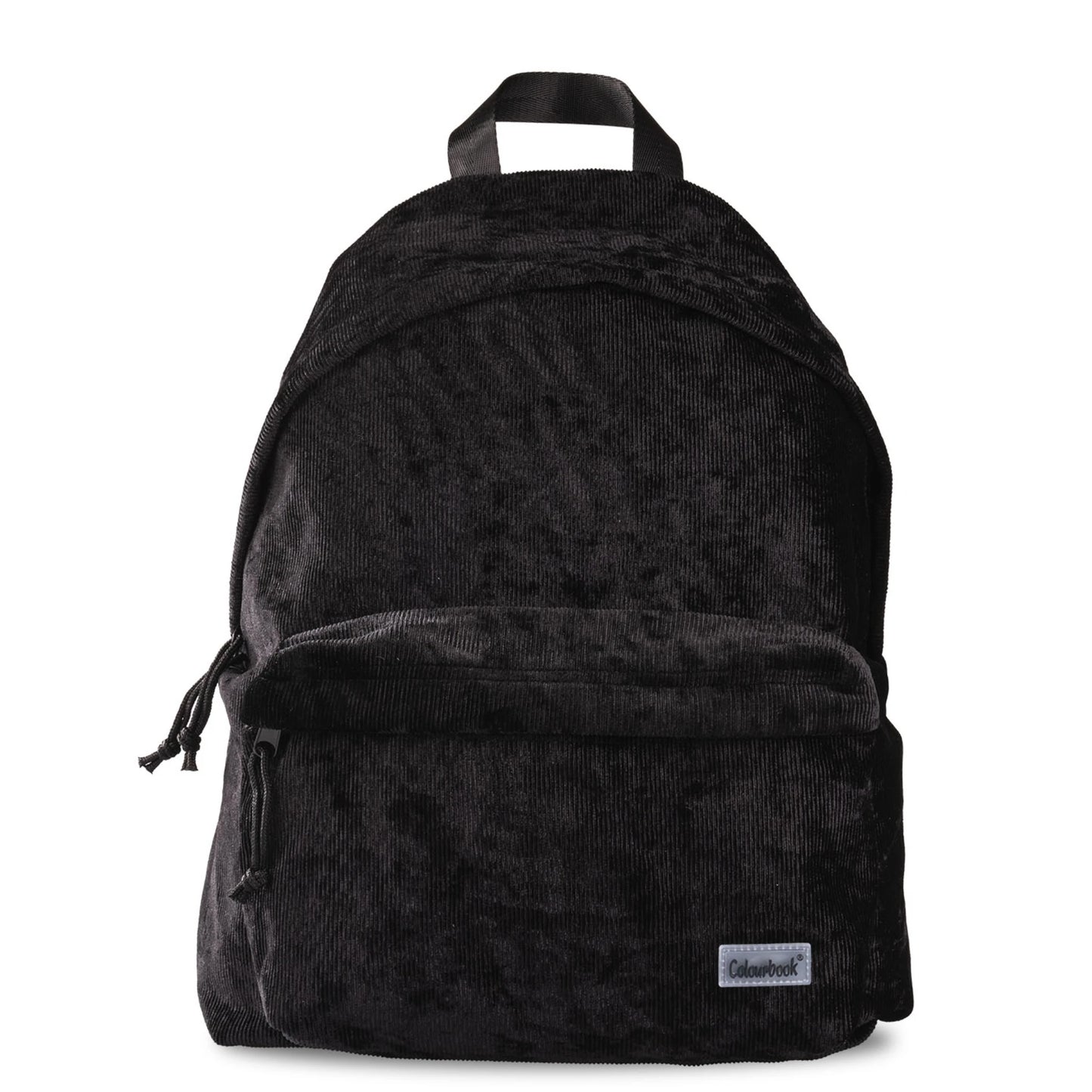 Zaino Tondo Americano Colourbook Elegance Velar Nero — Velluto a Coste Corduroy 23L 41×31×16cm