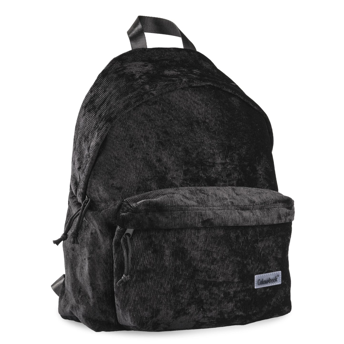 Zaino Tondo Americano Colourbook Elegance Velar Nero — Velluto a Coste Corduroy 23L 41×31×16cm