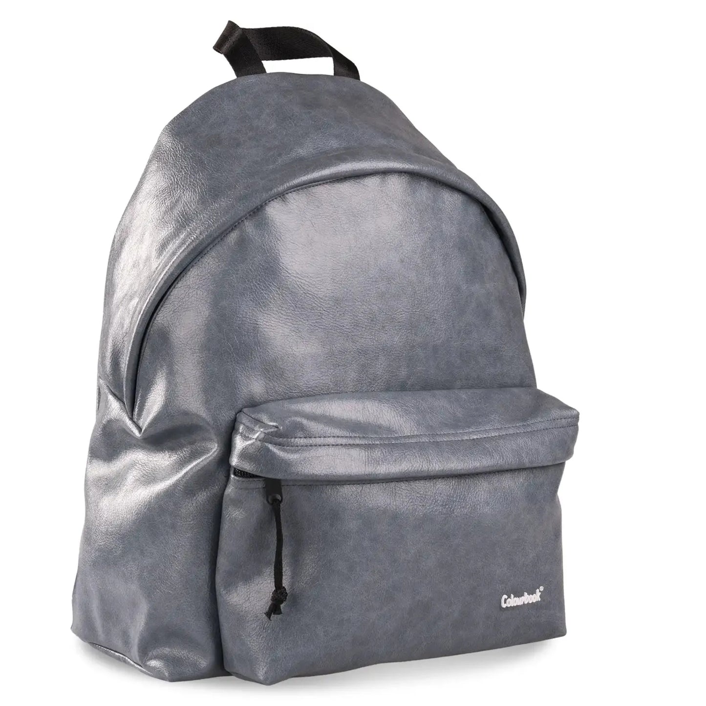 Zaino Colourbook Elite Ikona Avion 23L — Similpelle Grigio Ardesia Metallizzato Spallacci Imbottiti Garanzia 4 Anni