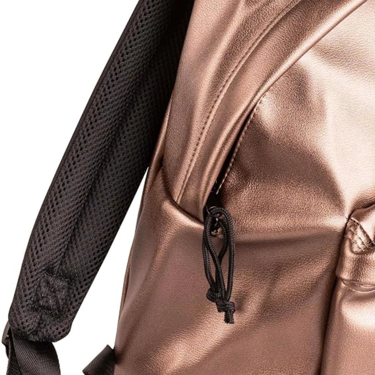 Zaino Tondo Americano Colourbook Metal Bronze — Ecopelle Metallica 23L Schienale Imbottito 41×31×16cm