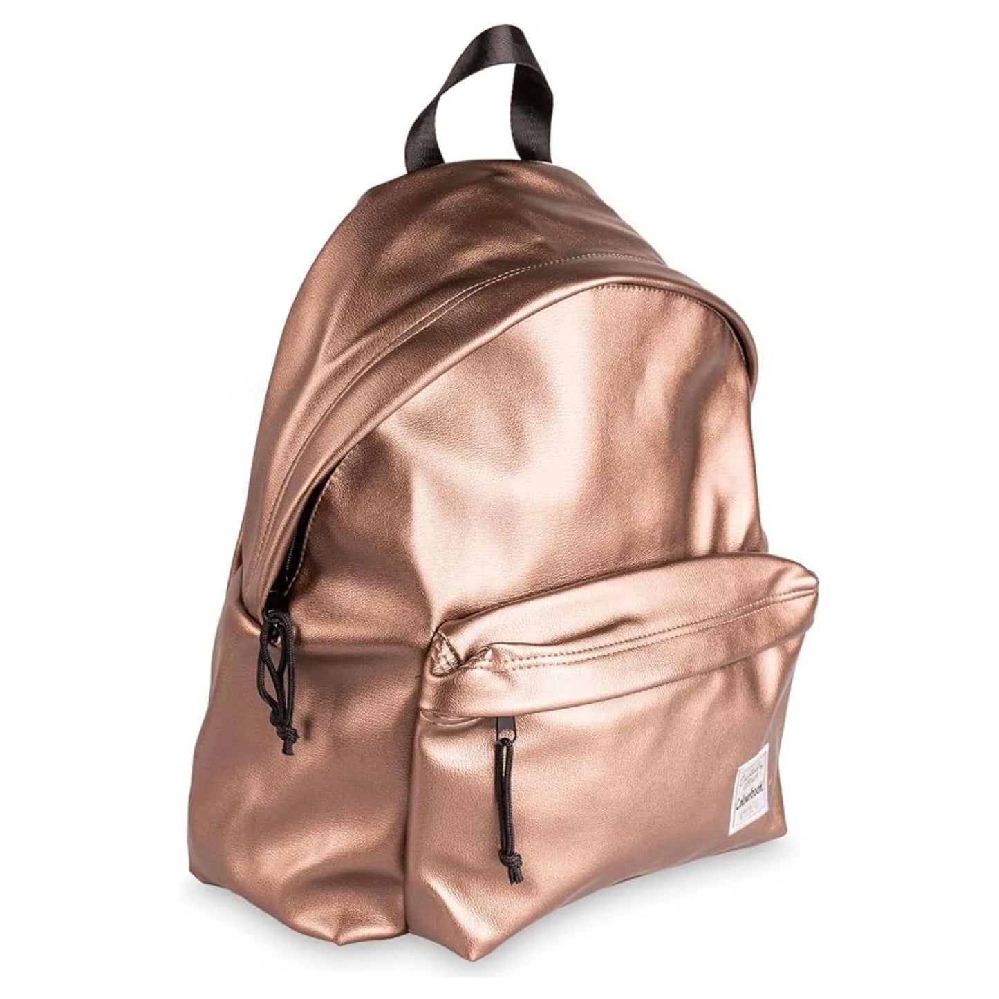 Zaino Tondo Americano Colourbook Metal Bronze — Ecopelle Metallica 23L Schienale Imbottito 41×31×16cm