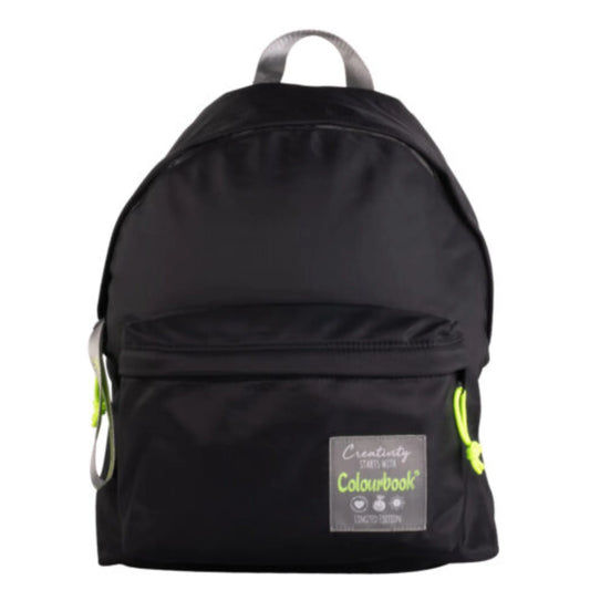 Zaino Colourbook Satin Black Limited Edition 23L — Nero Fluo Giallo Sacca Regalo Inclusa Garanzia 4 Anni