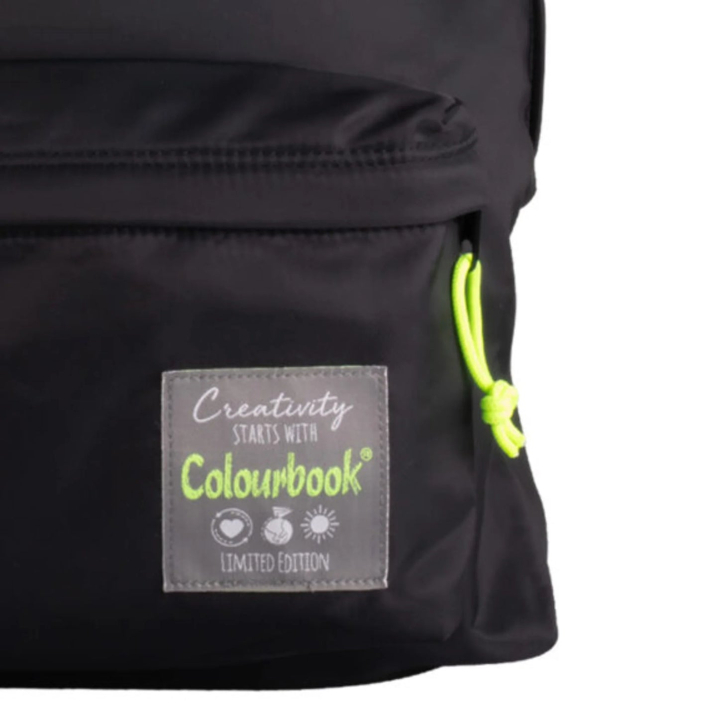 Zaino Colourbook Satin Black Limited Edition 23L — Nero Fluo Giallo Sacca Regalo Inclusa Garanzia 4 Anni