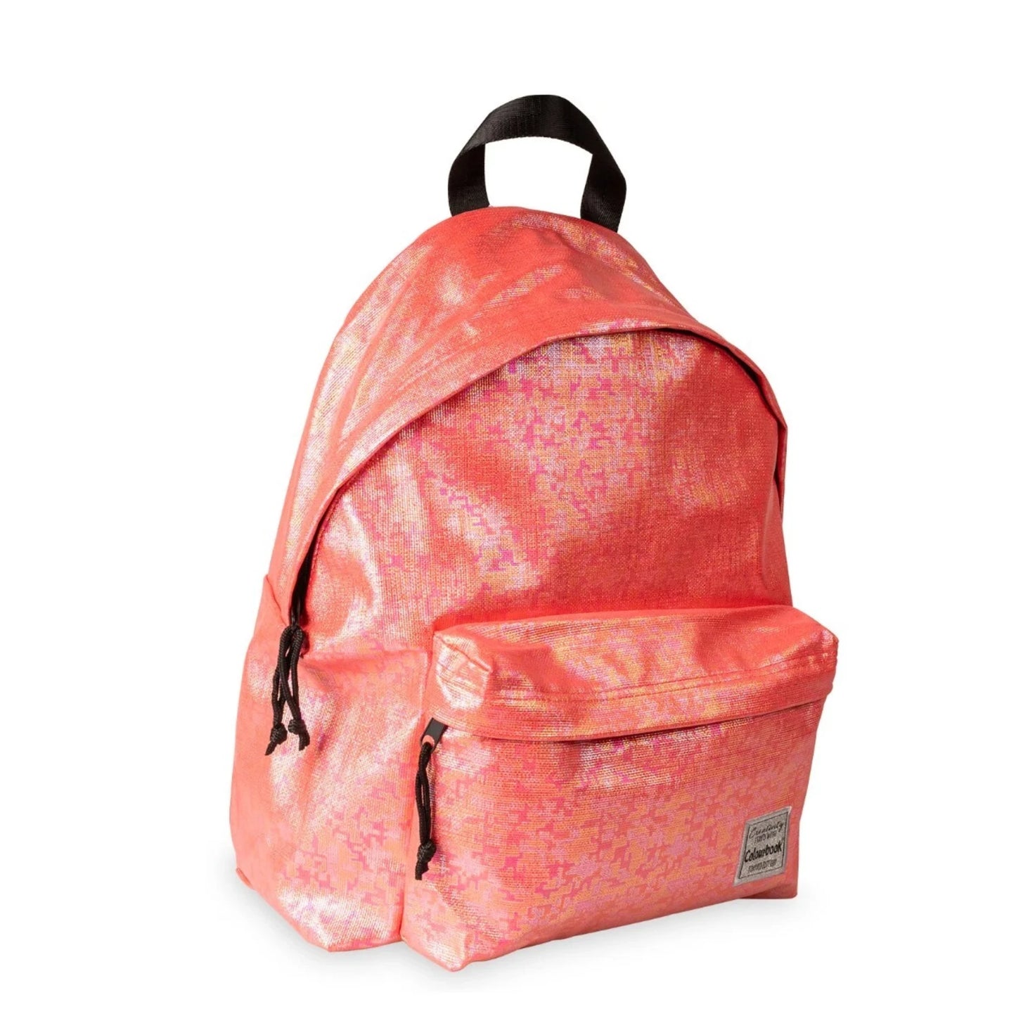 Zaino Shine Colourbook Strawberry — Tessuto Iridescente Olografico 2 Zip Sacchetto Cotone Limited Edition