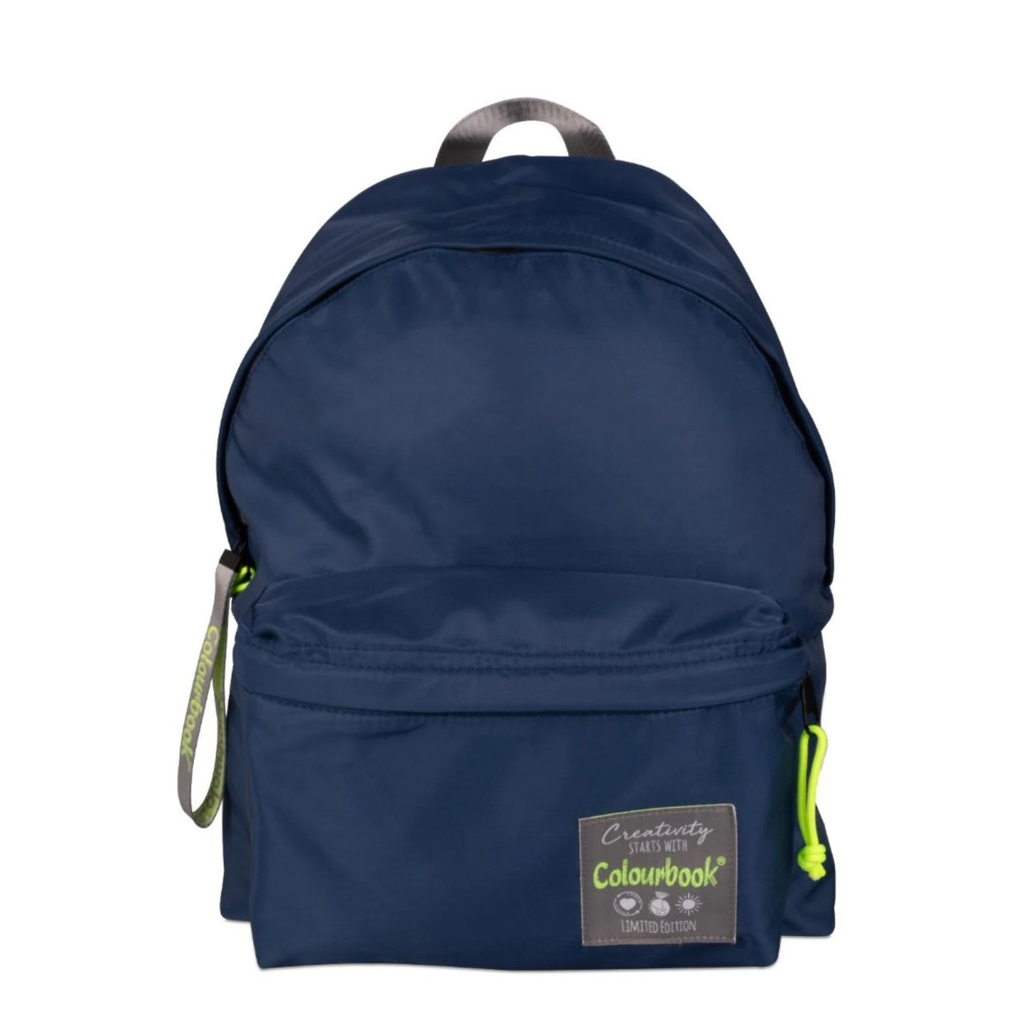 Zaino Scuola Tondo Americano Colourbook Satin Blue — 23L Spallacci Imbottiti Limited Edition 41×31×16 cm