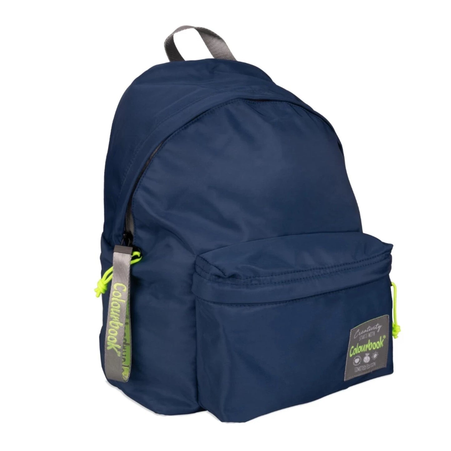 Zaino Scuola Tondo Americano Colourbook Satin Blue — 23L Spallacci Imbottiti Limited Edition 41×31×16 cm
