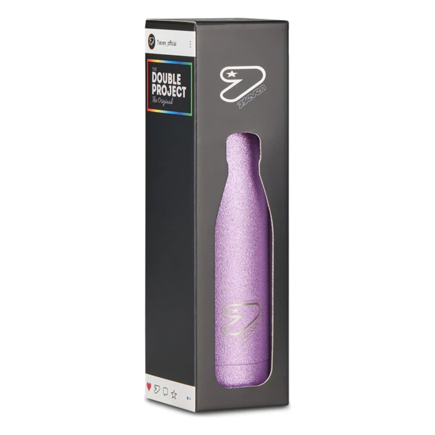 Borraccia Termica Seven Glitter 500ml Acciaio Inox 12h/24h Scuola