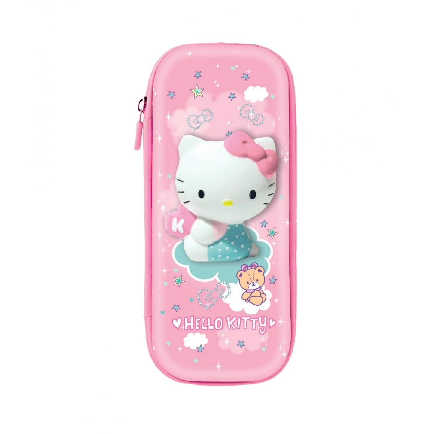 Astuccio Squishy 3D Hello Kitty CoolPack Rosa — EVA Rigido Morbido al Tatto Organizer Interno Licenza Sanrio