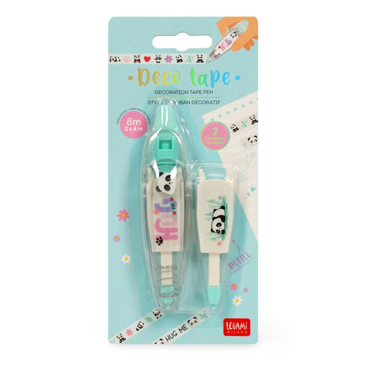 Deco Tape Panda Legami | Penna a Nastro Decorativo Ricaricabile 8m Hug Me Kawaii